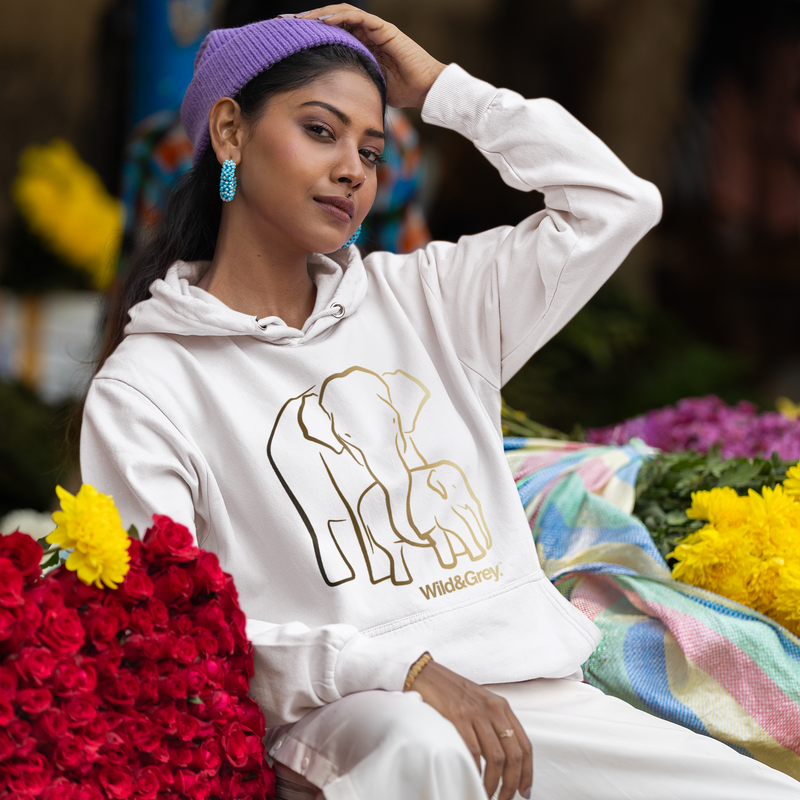 Mother Baby Elephant - Perfect Womens Hoodie