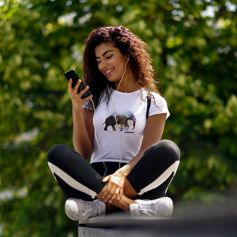 Watercolour Elephant - Womens Perfect T-Shirt