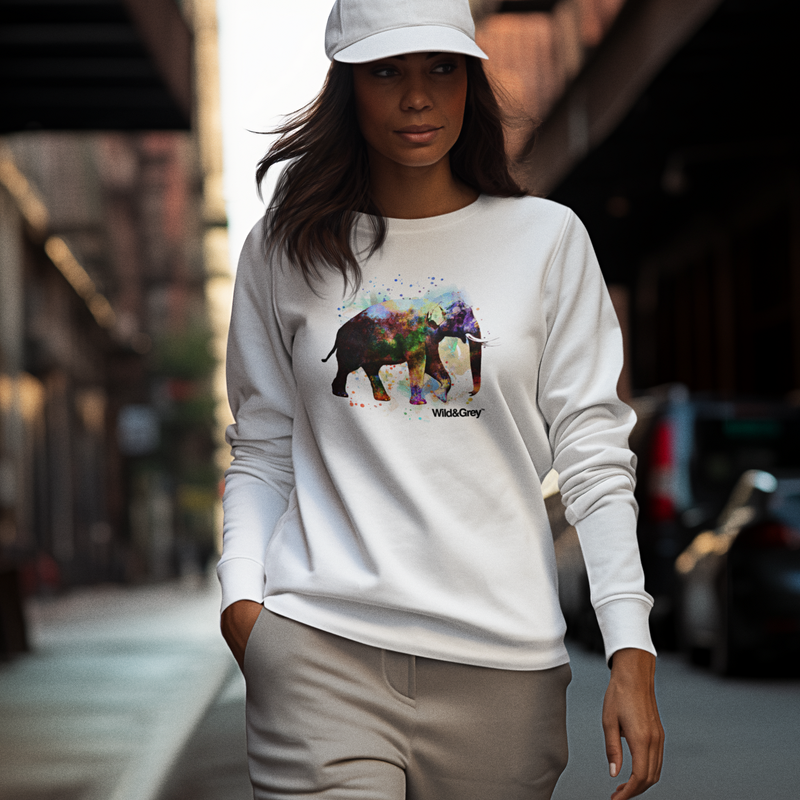 Water Color Elephant - Perfect Womens Sweater